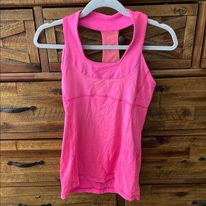 Lululemon Pink Fitted Sleeveless Tank Top